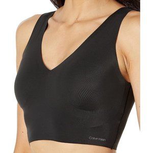 CALVIN KLEIN Invisible Comfort Mesh Lift Racerback Bralette Qf6546 In Black